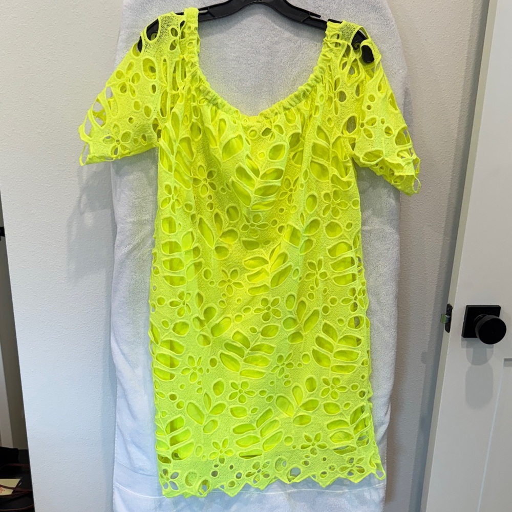 Vibrant Yellow Lace Dress
